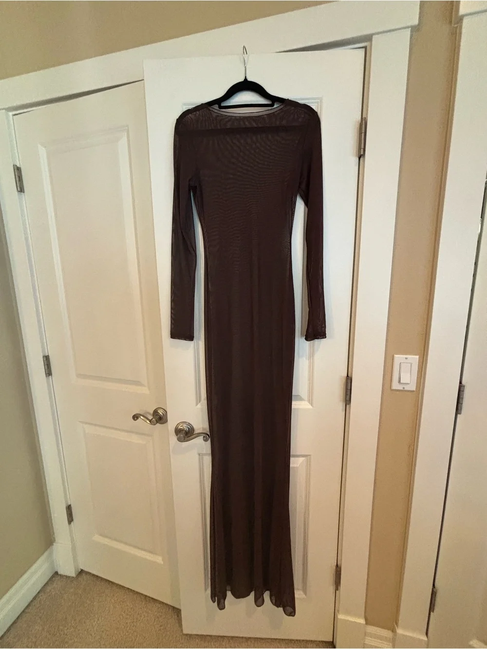 Women’s Long Sleeve Swim Coverup - Brown